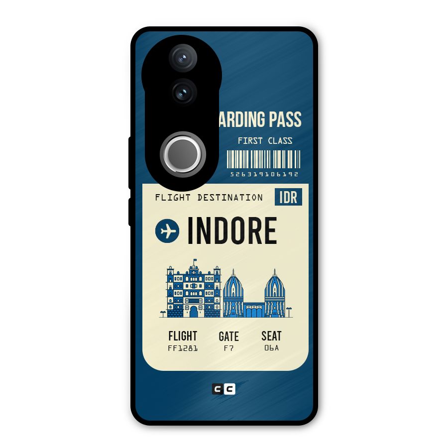 Indore Boarding Pass Metal Back Case for Vivo V50e