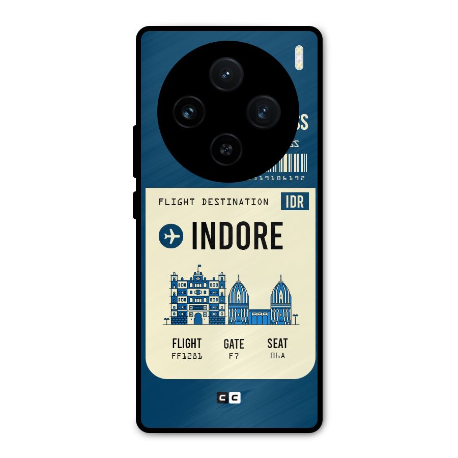 Indore Boarding Pass Metal Back Case for Vivo X100