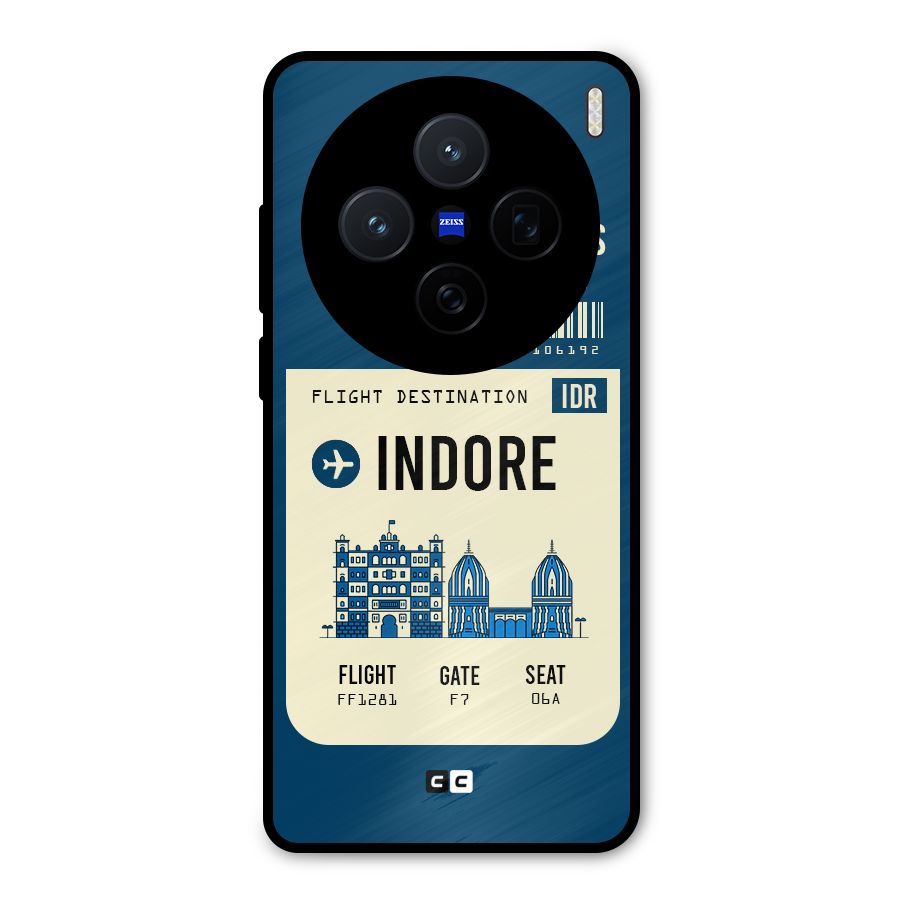 Indore Boarding Pass Metal Back Case for Vivo X200