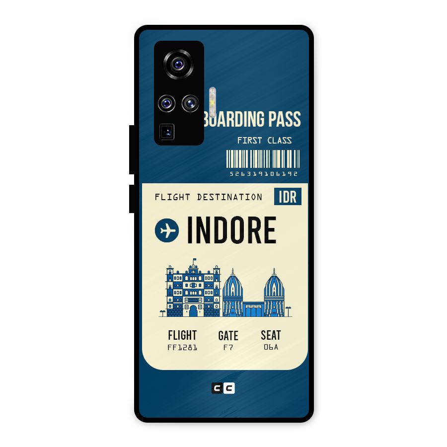 Indore Boarding Pass Metal Back Case for Vivo X50 Pro