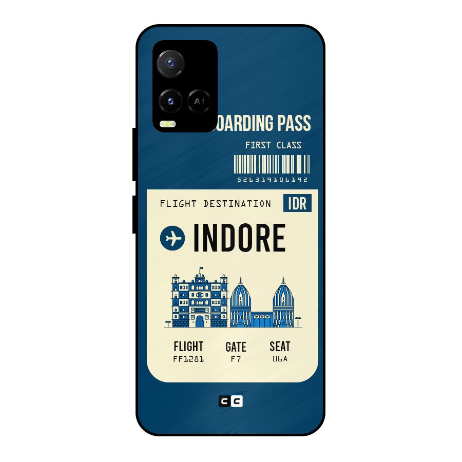Indore Boarding Pass Metal Back Case for Vivo Y21 2021