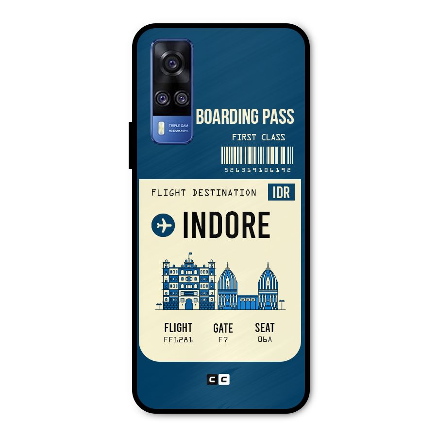 Indore Boarding Pass Metal Back Case for Vivo Y31