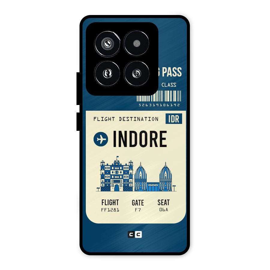 Indore Boarding Pass Metal Back Case for Xiaomi 14 Pro