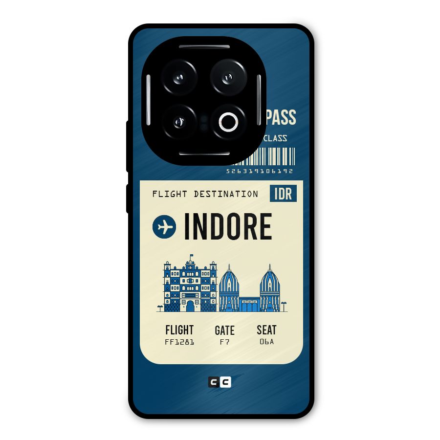 Indore Boarding Pass Metal Back Case for iQOO 13