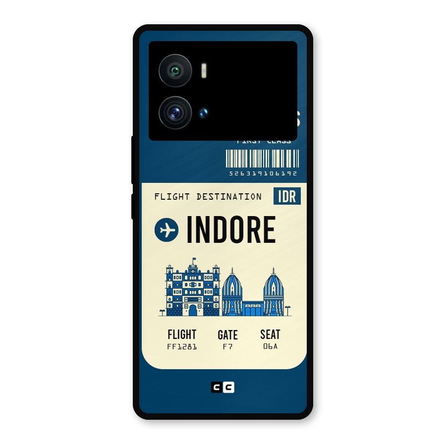 Indore Boarding Pass Metal Back Case for iQOO 9 Pro