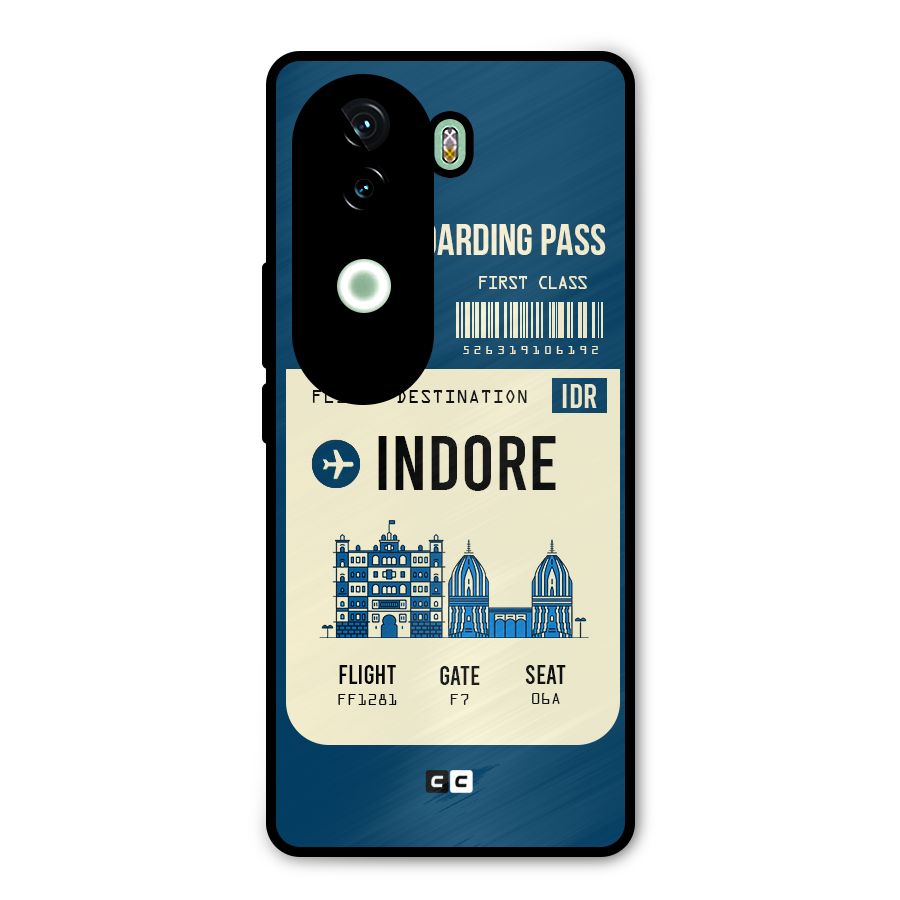 Indore Boarding Pass Metal Back Case for iQOO Z9s
