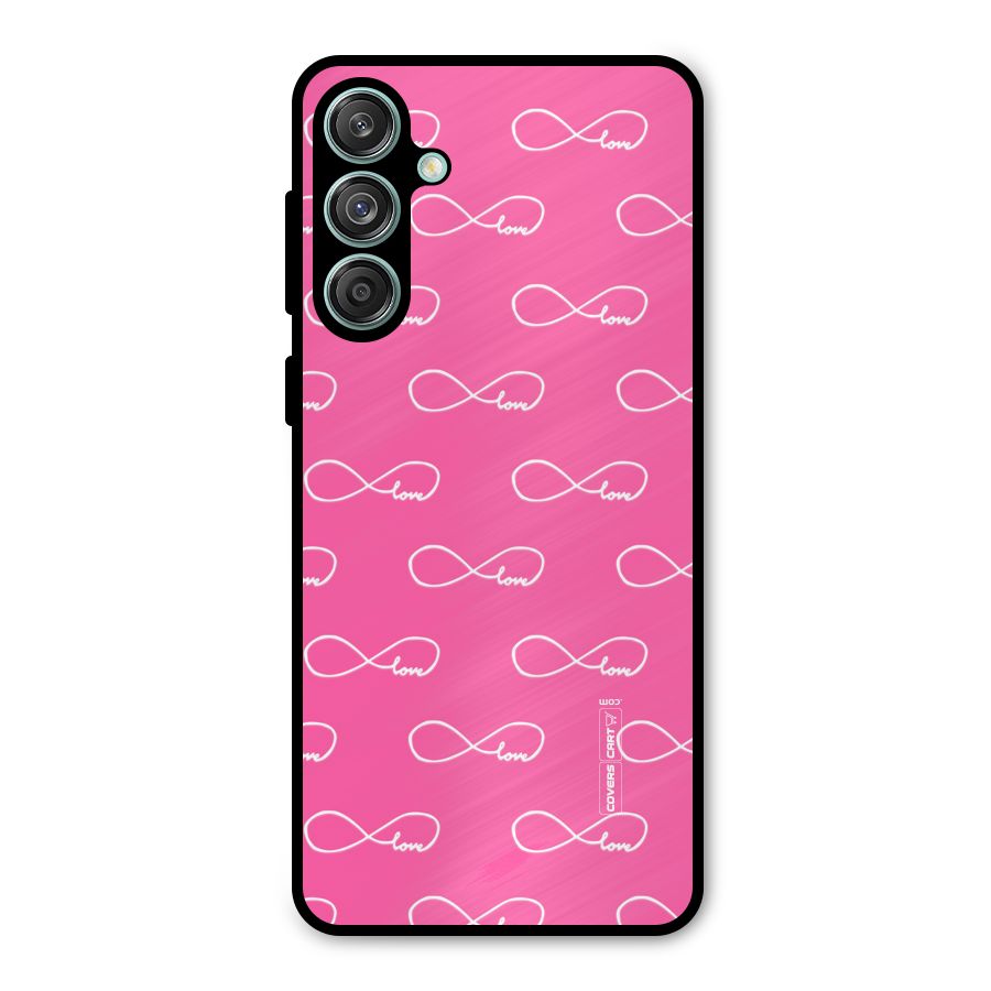 Infinity Love Metal Back Case for Galaxy M55 5G