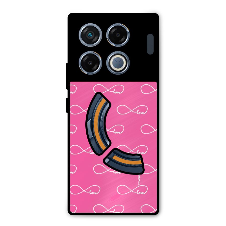 Infinity Love Metal Back Case for Infinix GT 20 Pro