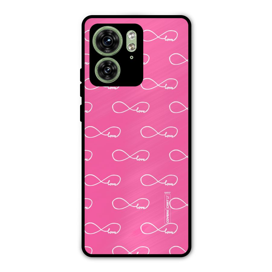 Infinity Love Metal Back Case for Motorola Edge 40 5G