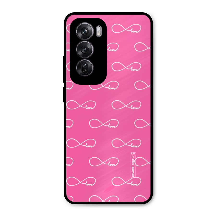 Infinity Love Metal Back Case for Oppo Reno12 Pro