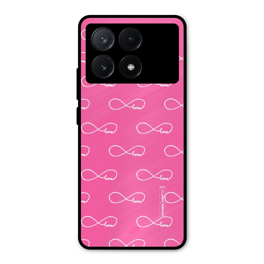 Infinity Love Metal Back Case for Poco X6 Pro
