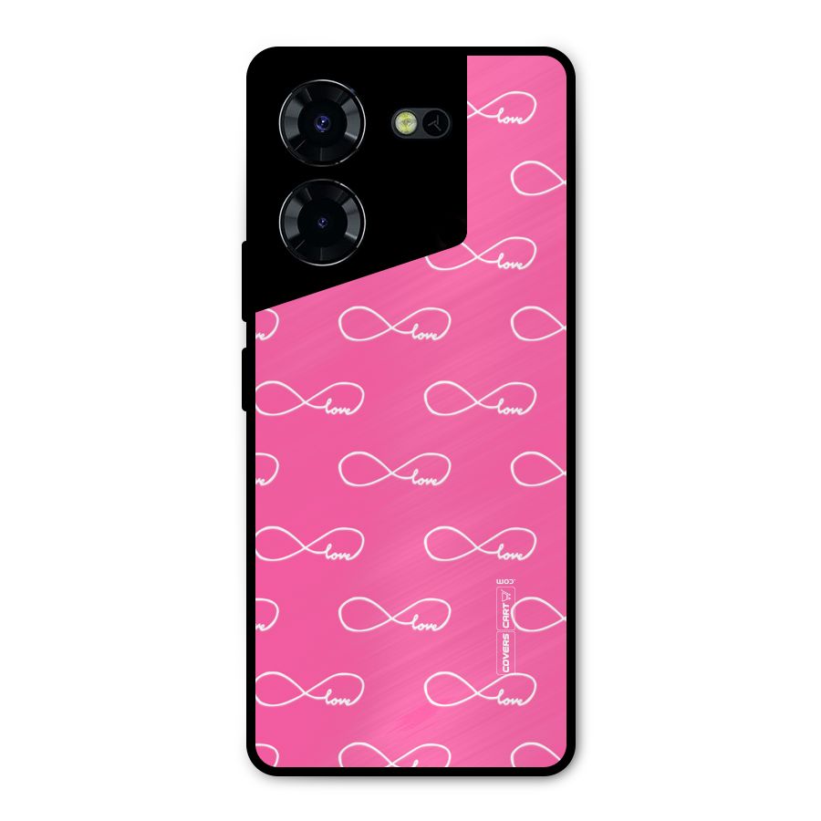 Infinity Love Metal Back Case for Tecno Pova 5 Pro 5G