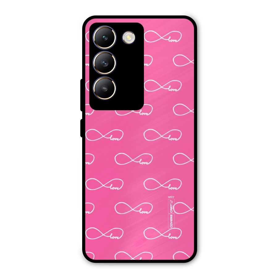 Infinity Love Metal Back Case for Vivo T3 5G