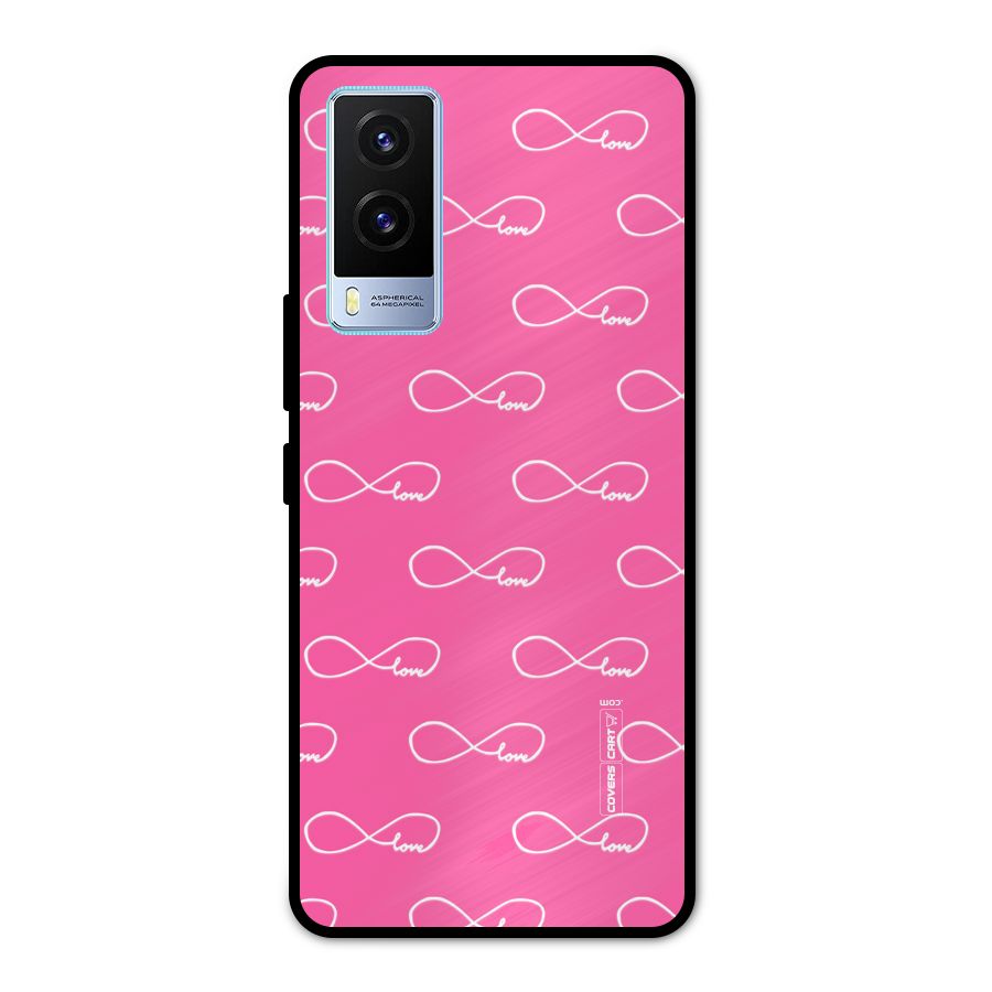 Infinity Love Metal Back Case for Vivo V21e 5G