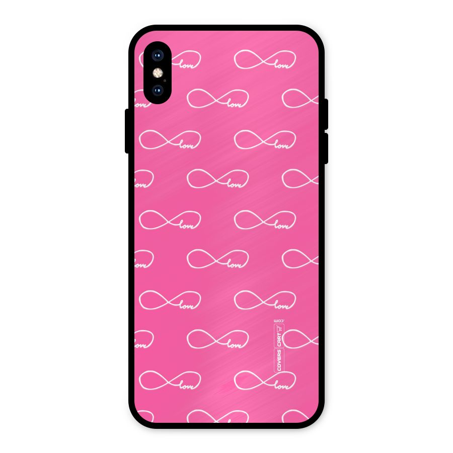 Infinity Love Metal Back Case for iPhone XS Max