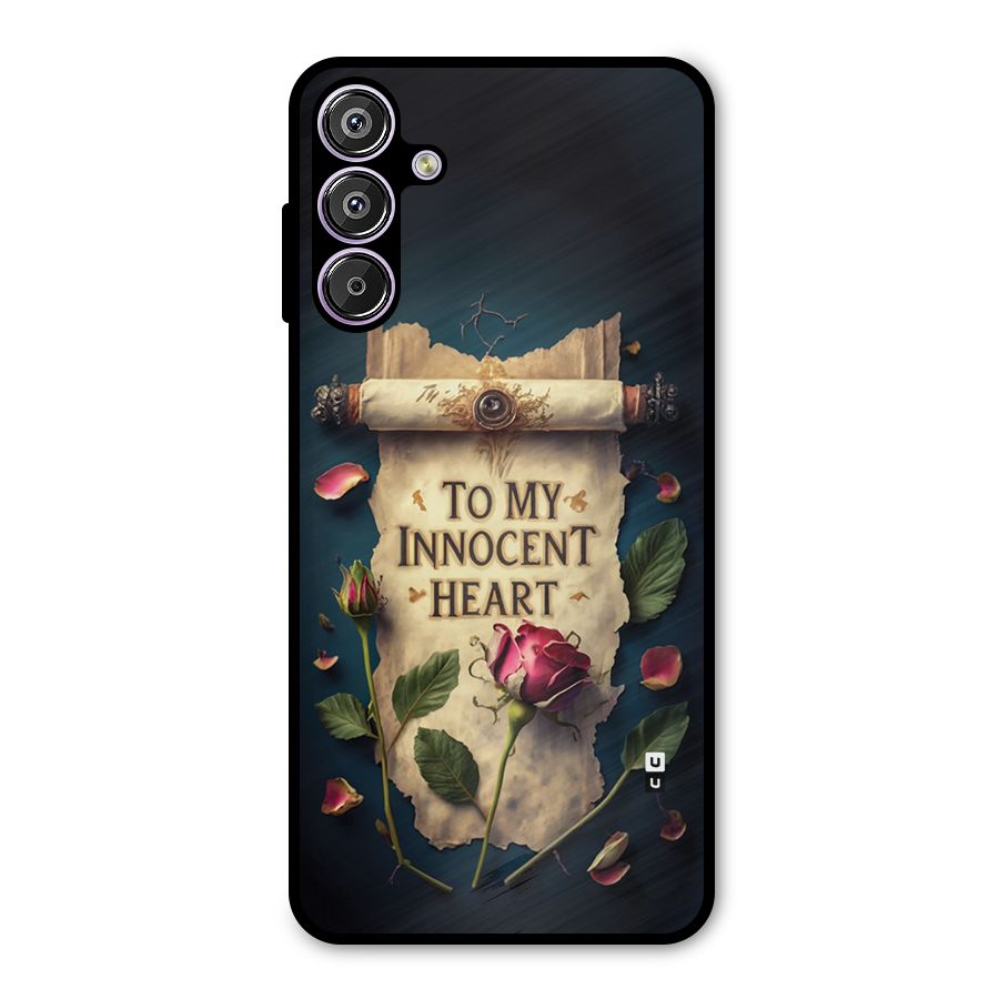Innocence Of Heart Metal Back Case for Galaxy M15