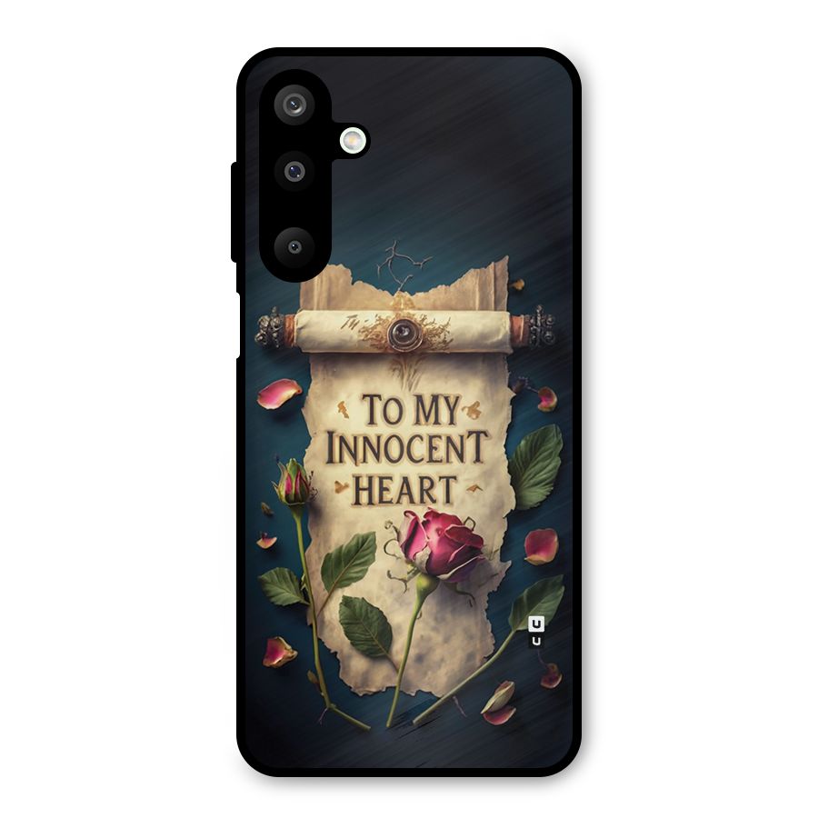 Innocence Of Heart Metal Back Case for Galaxy M16