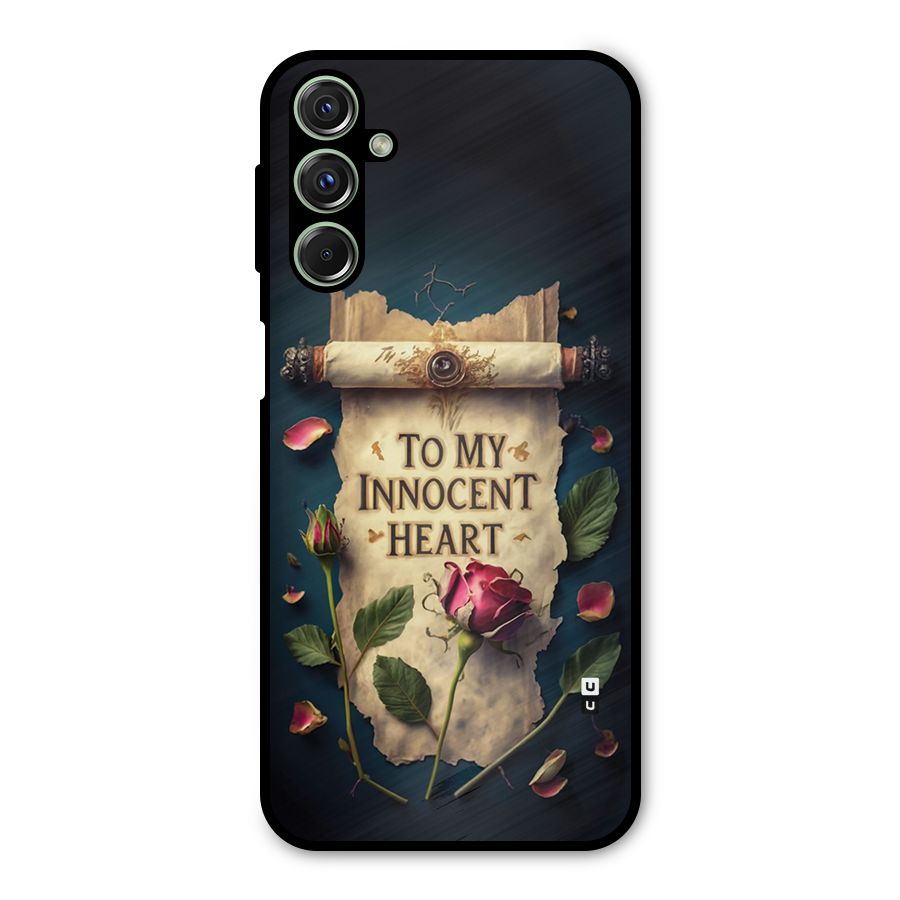 Innocence Of Heart Metal Back Case for Galaxy M34