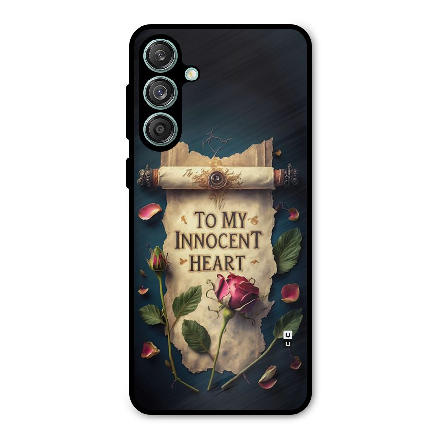Innocence Of Heart Metal Back Case for Galaxy M55 5G