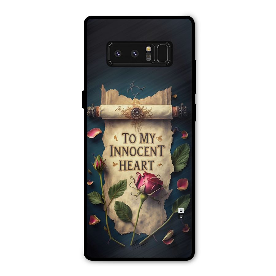 Innocence Of Heart Metal Back Case for Galaxy Note 8