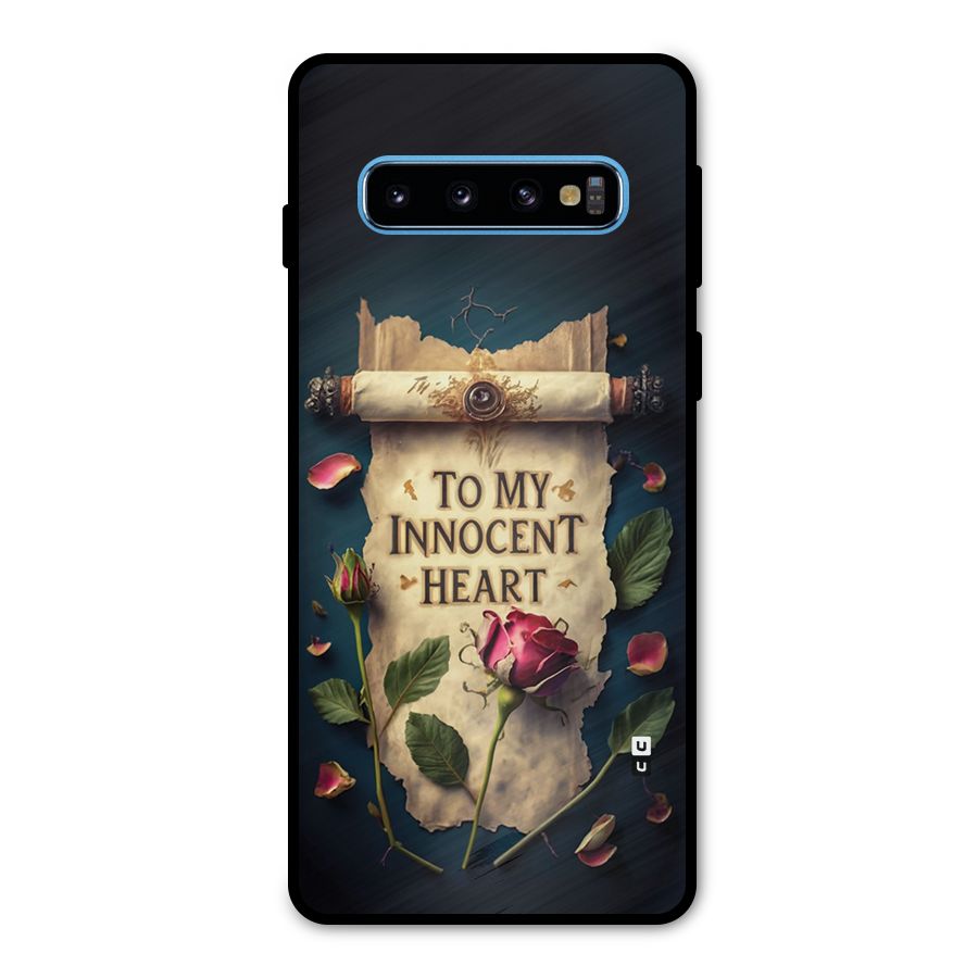 Innocence Of Heart Metal Back Case for Galaxy S10