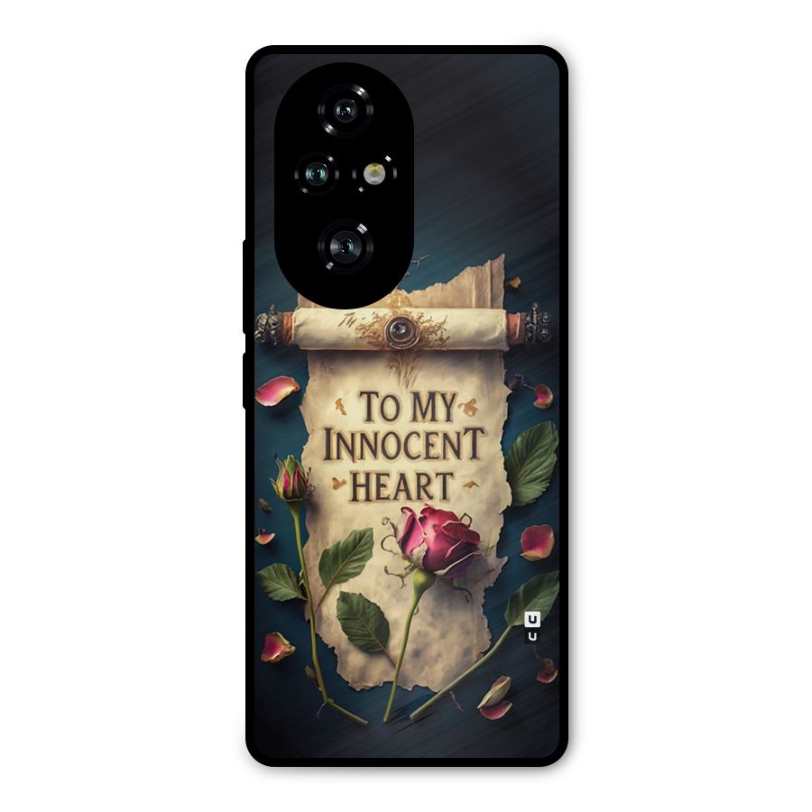 Innocence Of Heart Metal Back Case for Honor 200 Pro