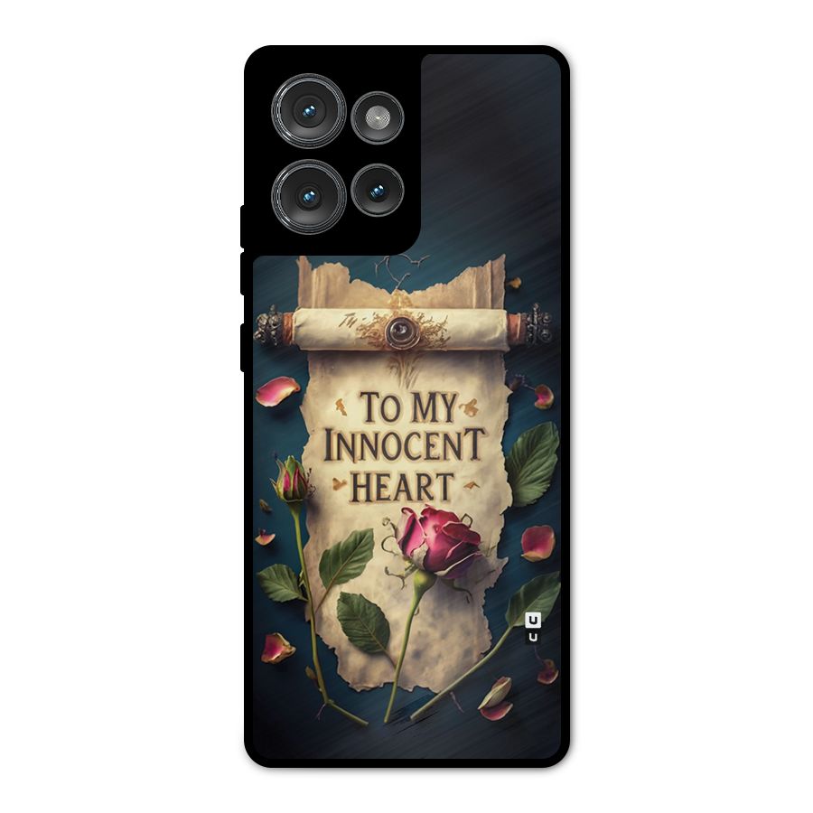Innocence Of Heart Metal Back Case for Motorola Edge 50
