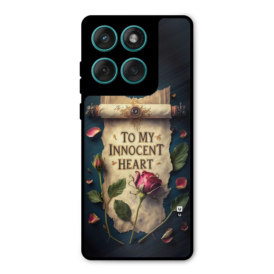 Innocence Of Heart Metal Back Case for Motorola Edge 60