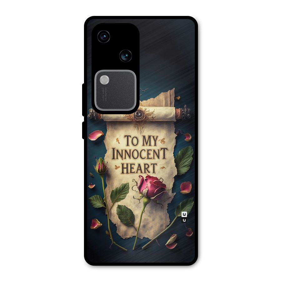 Innocence Of Heart Metal Back Case for Vivo V30