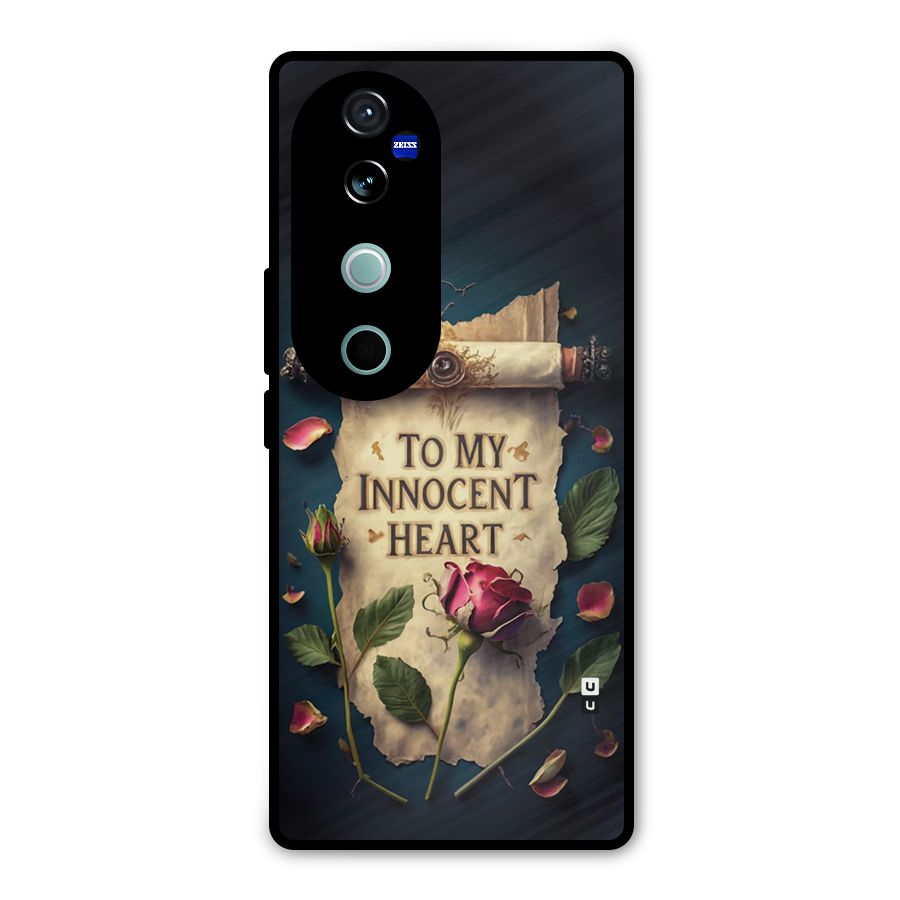 Innocence Of Heart Metal Back Case for Vivo V40