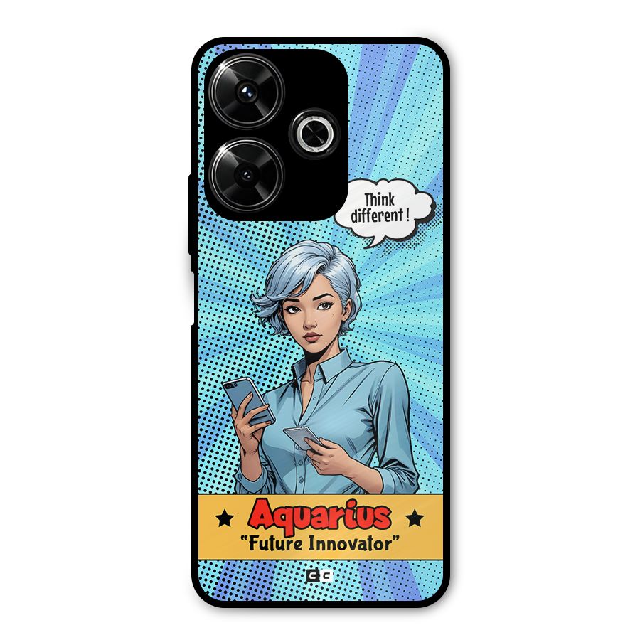 Innovative Aquarius Metal Back Case for Poco M6 Plus