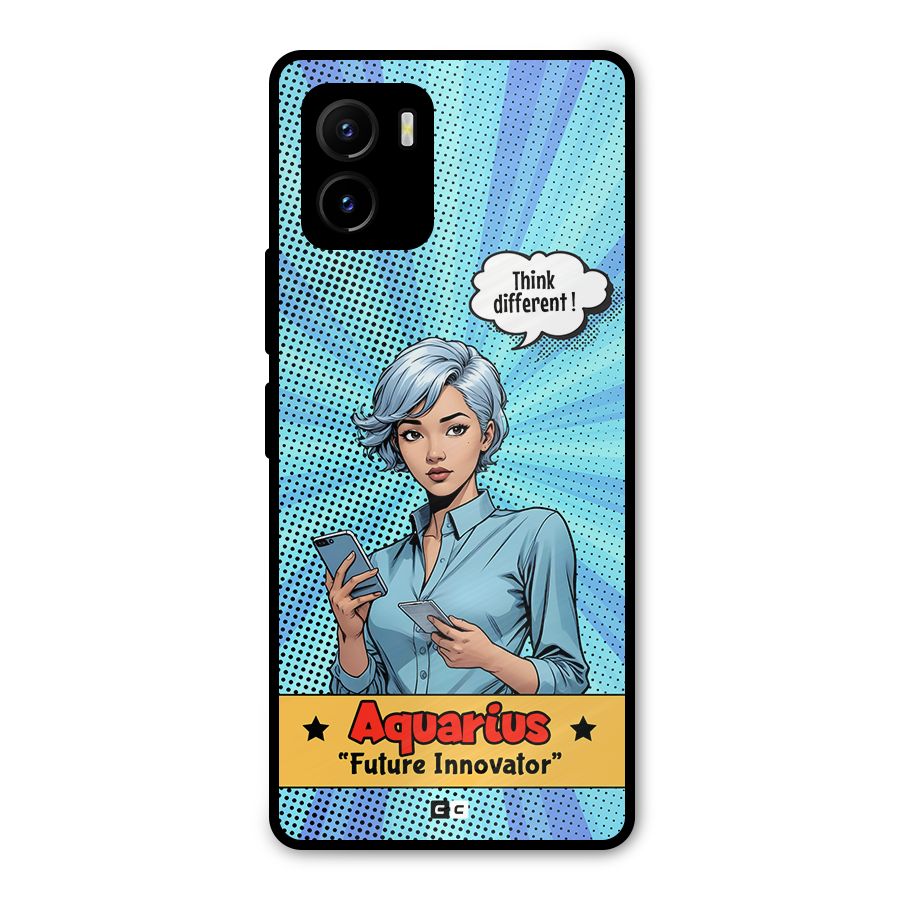 Innovative Aquarius Metal Back Case for Vivo Y15s