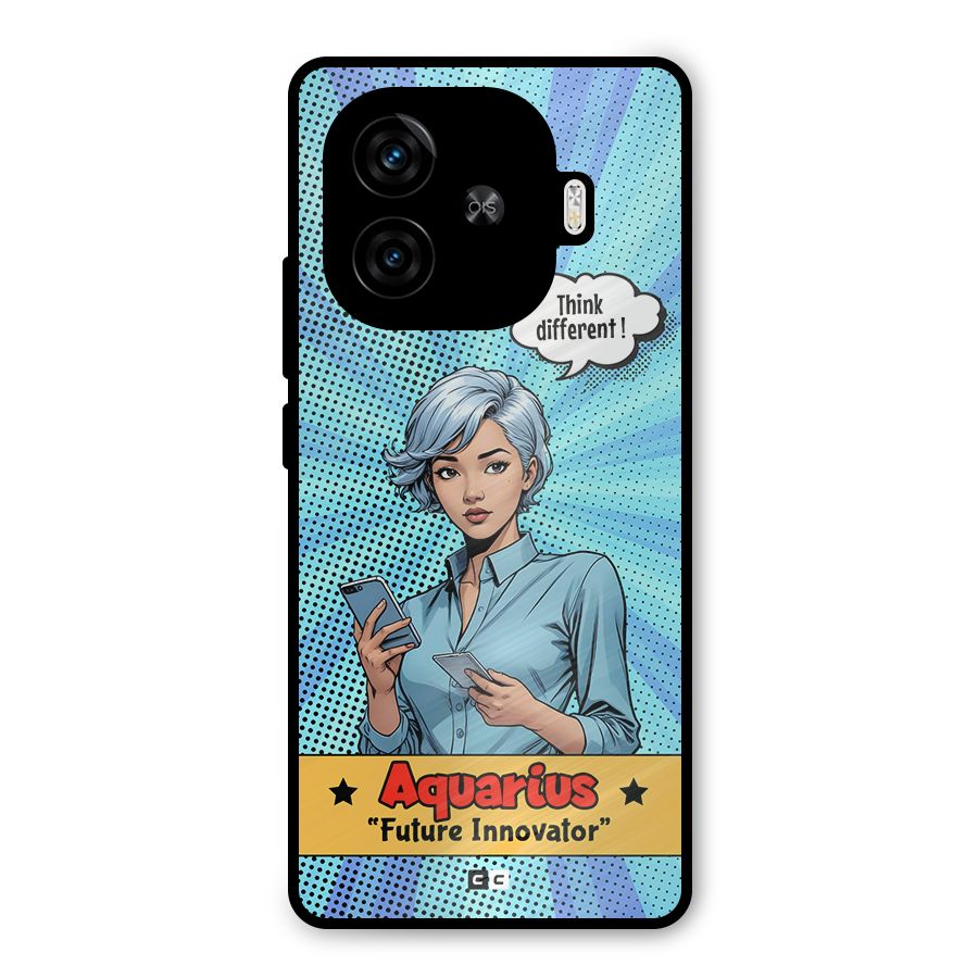Innovative Aquarius Metal Back Case for iQOO Z9 Turbo
