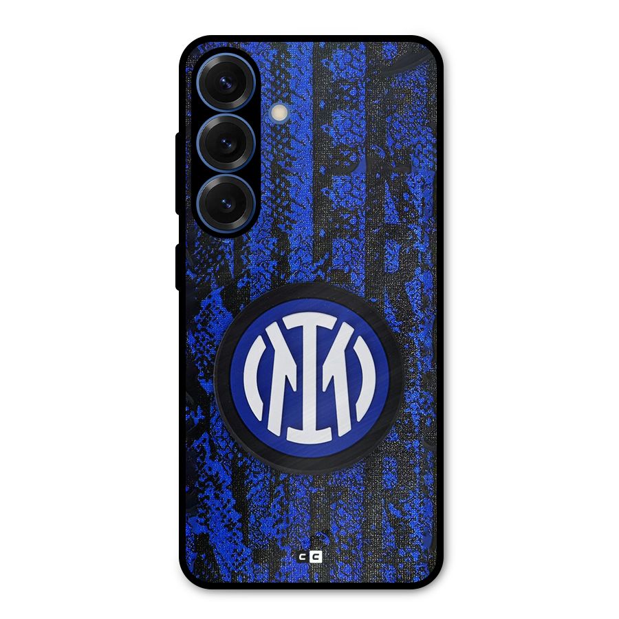 Inter Milan Texture Metal Back Case for Galaxy S25