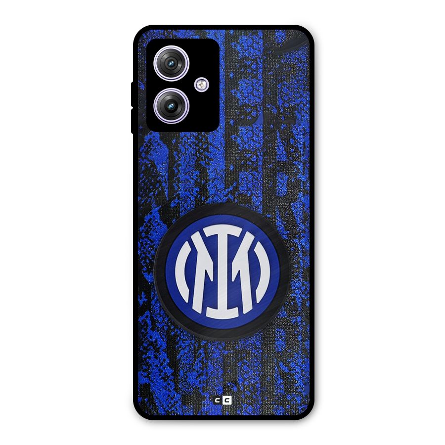 Inter Milan Texture Metal Back Case for Moto G64