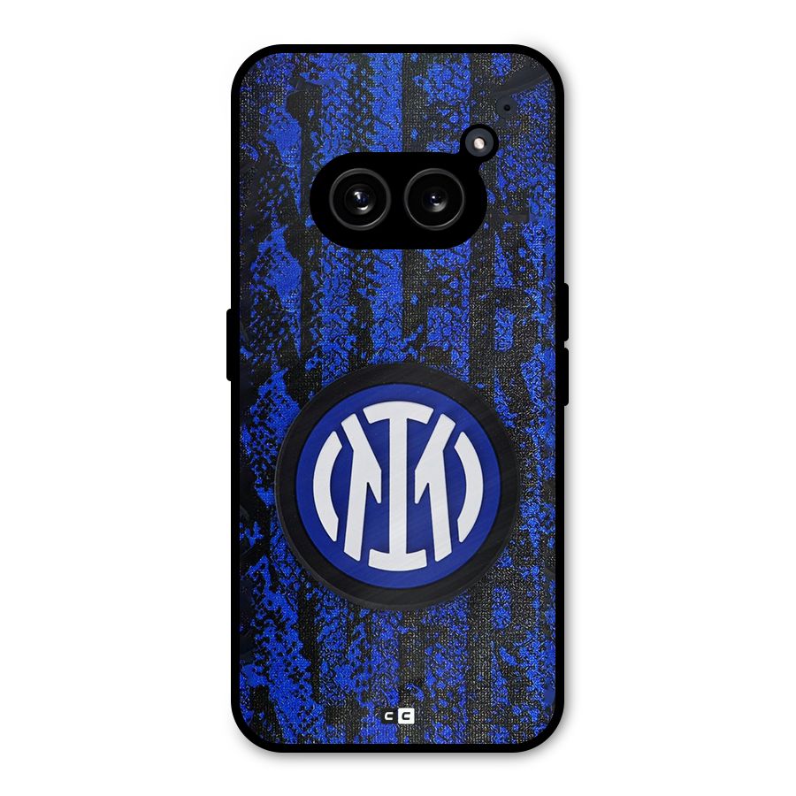 Inter Milan Texture Metal Back Case for Nothing Phone 2a Plus
