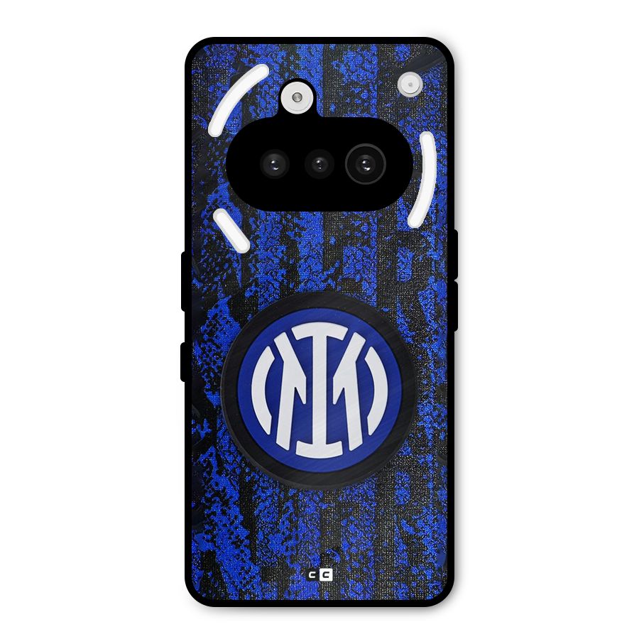 Inter Milan Texture Metal Back Case for Nothing Phone 3a
