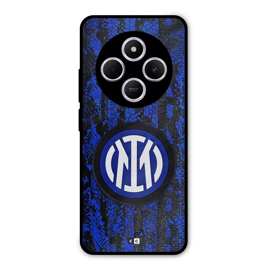 Inter Milan Texture Metal Back Case for Poco C75 5G