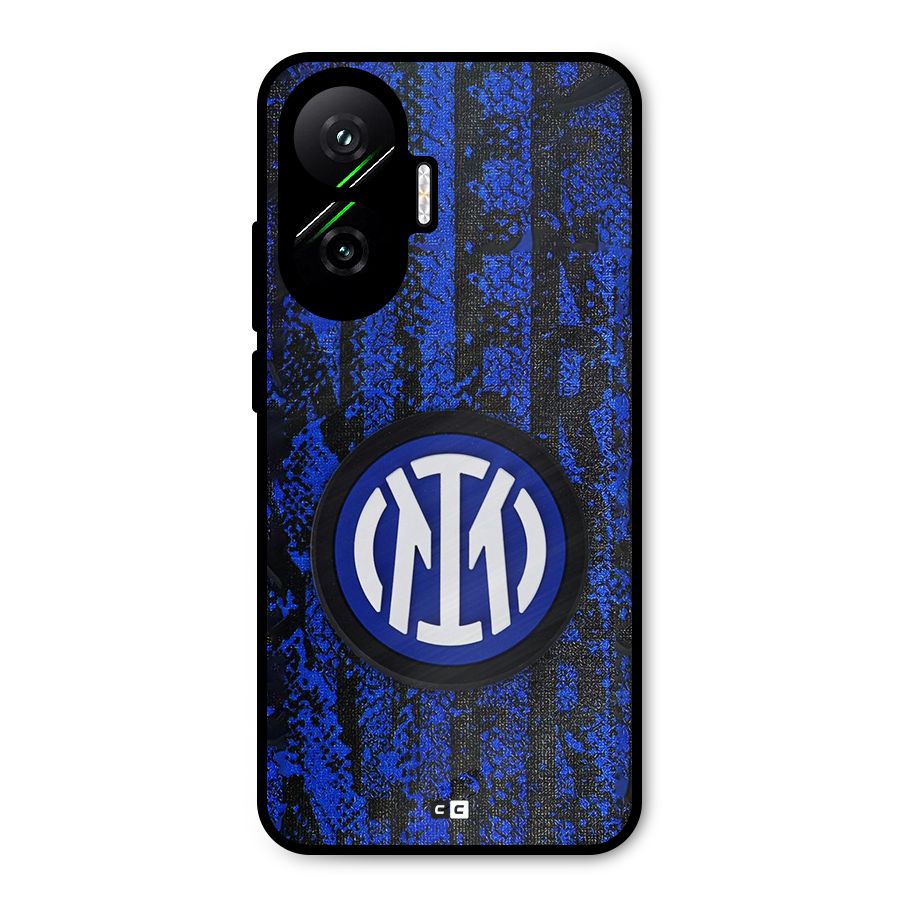 Inter Milan Texture Metal Back Case for Poco F7