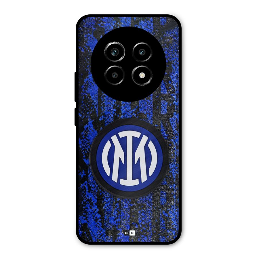 Inter Milan Texture Metal Back Case for Realme 13 Pro