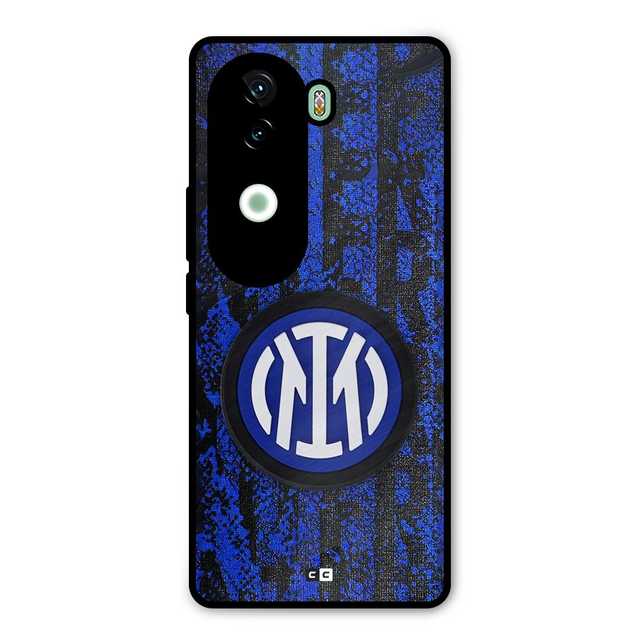Inter Milan Texture Metal Back Case for iQOO Z9s