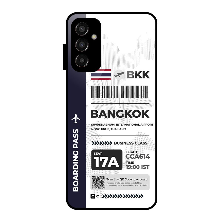 International Boarding Pass Bangkok Glass Back Case for Galaxy F13