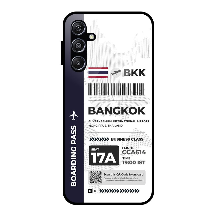 International Boarding Pass Bangkok Glass Back Case for Galaxy M34 5G