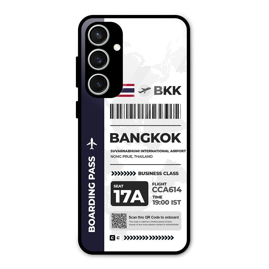 International Boarding Pass Bangkok Glass Back Case for Galaxy S23 FE