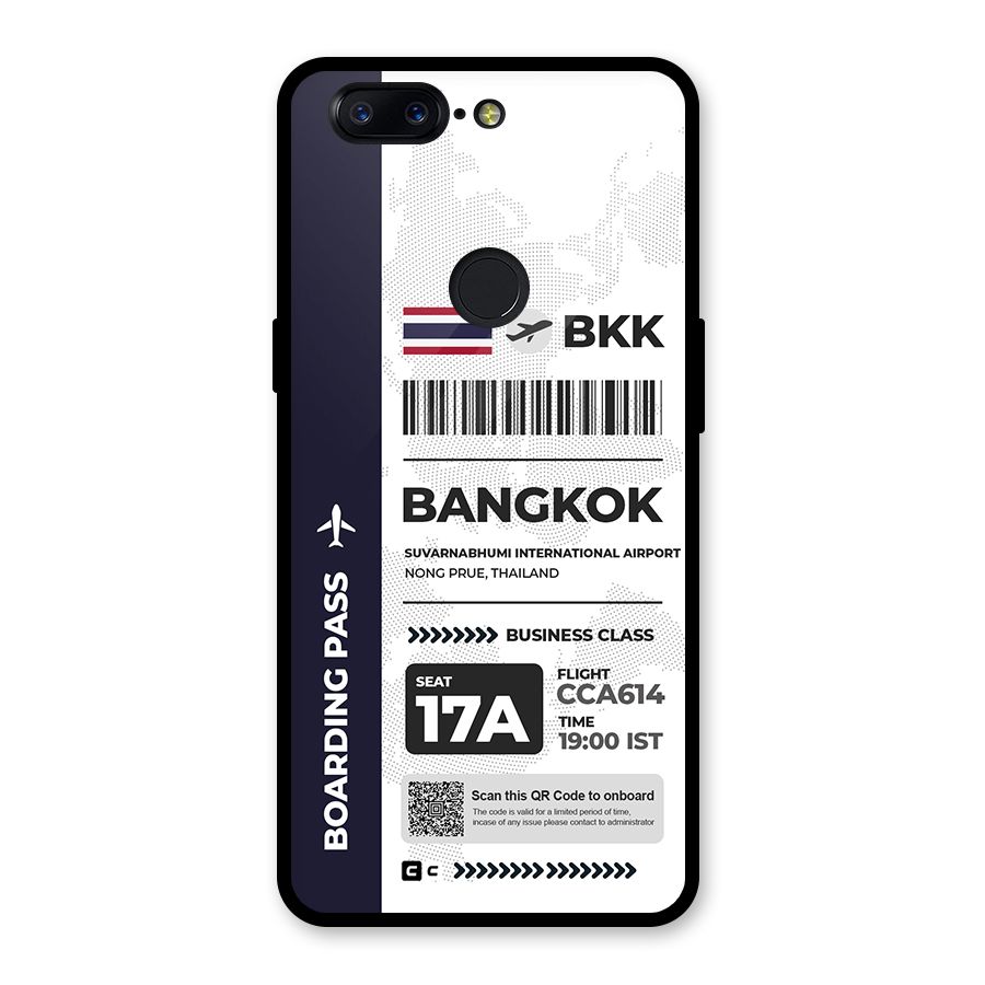 International Boarding Pass Bangkok Glass Back Case for OnePlus 5T