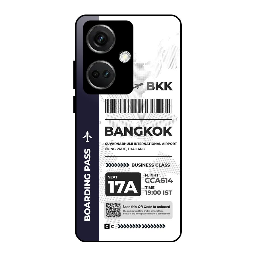 International Boarding Pass Bangkok Glass Back Case for OnePlus Nord CE 3 5G