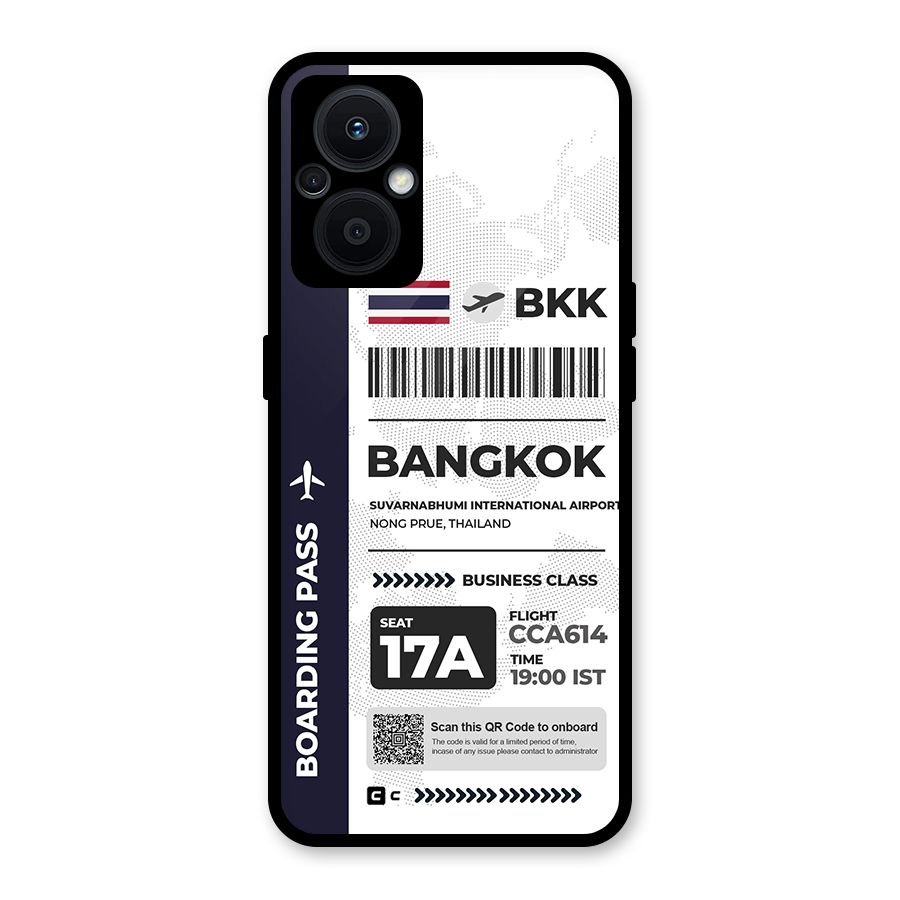 International Boarding Pass Bangkok Glass Back Case for Oppo F21s Pro 5G
