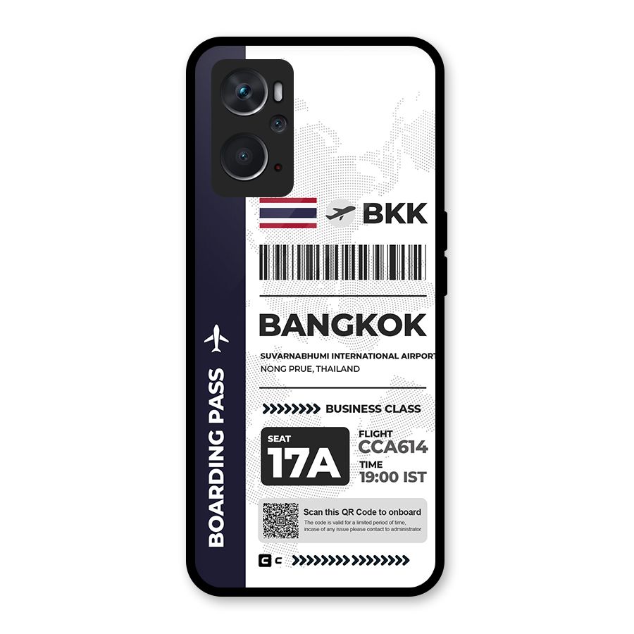 International Boarding Pass Bangkok Glass Back Case for Oppo K10 4G