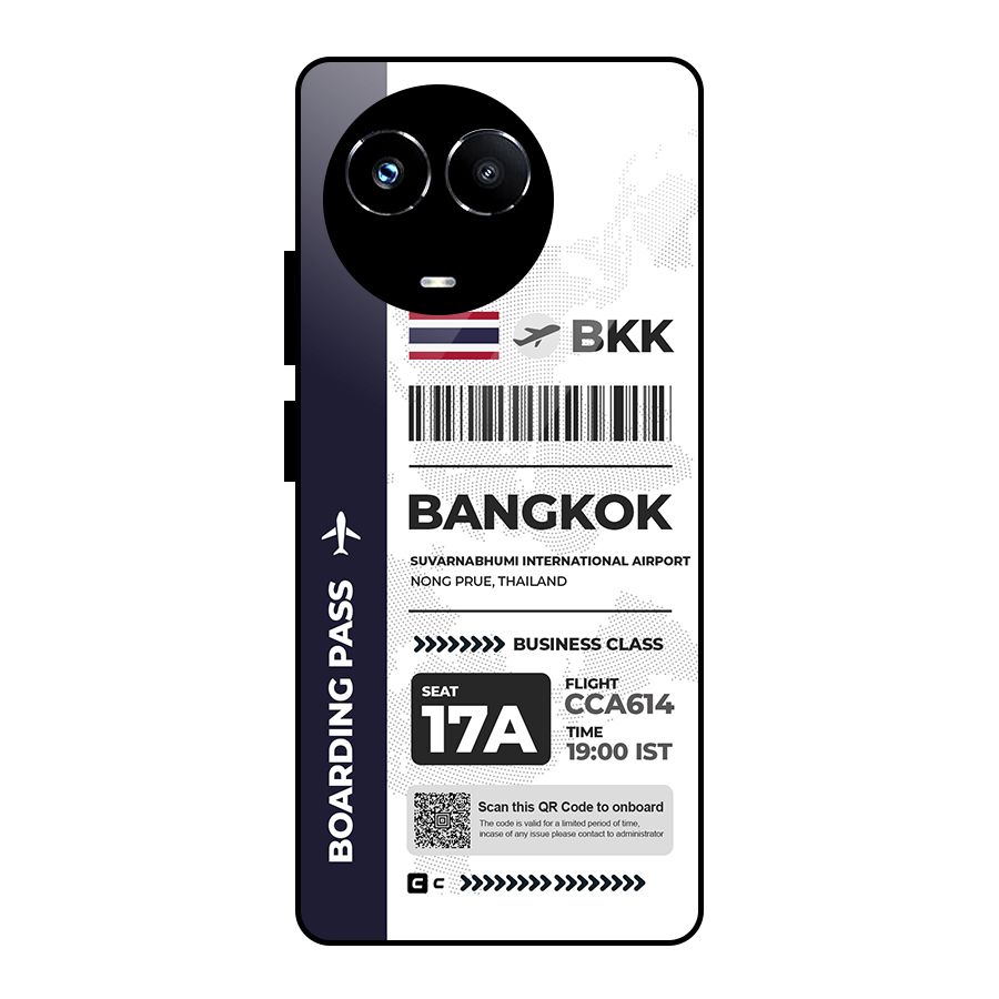 International Boarding Pass Bangkok Glass Back Case for Realme 11X