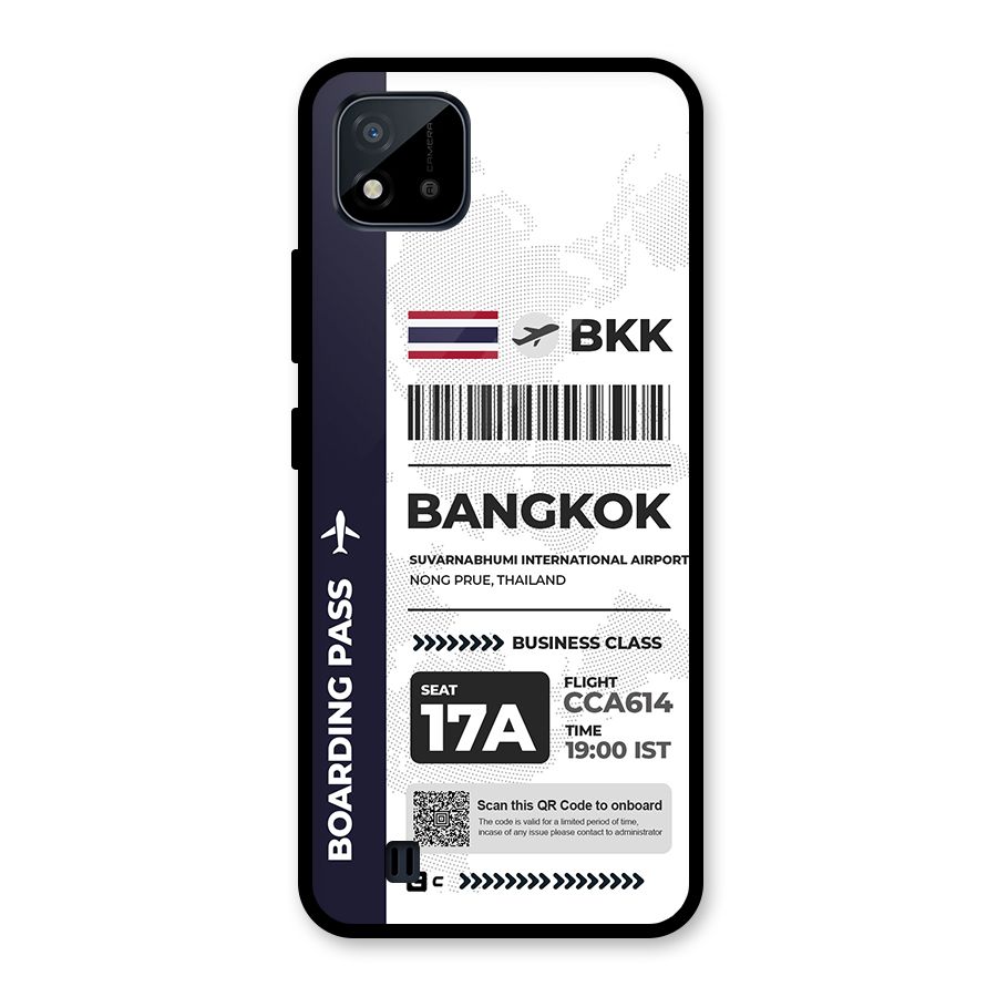 International Boarding Pass Bangkok Glass Back Case for Realme C11 2021